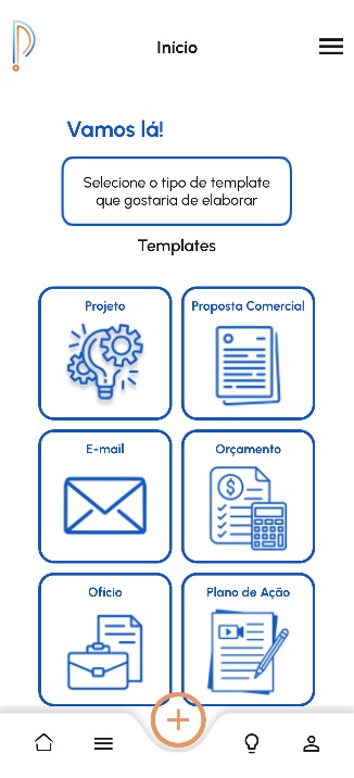 Mockup do Escolha um template